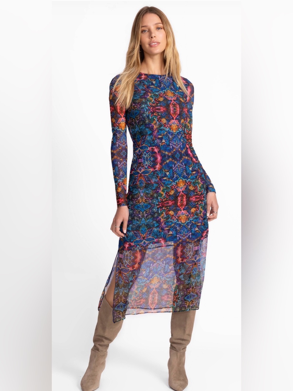 Johnny Was Tulus Mesh Midi Dress
